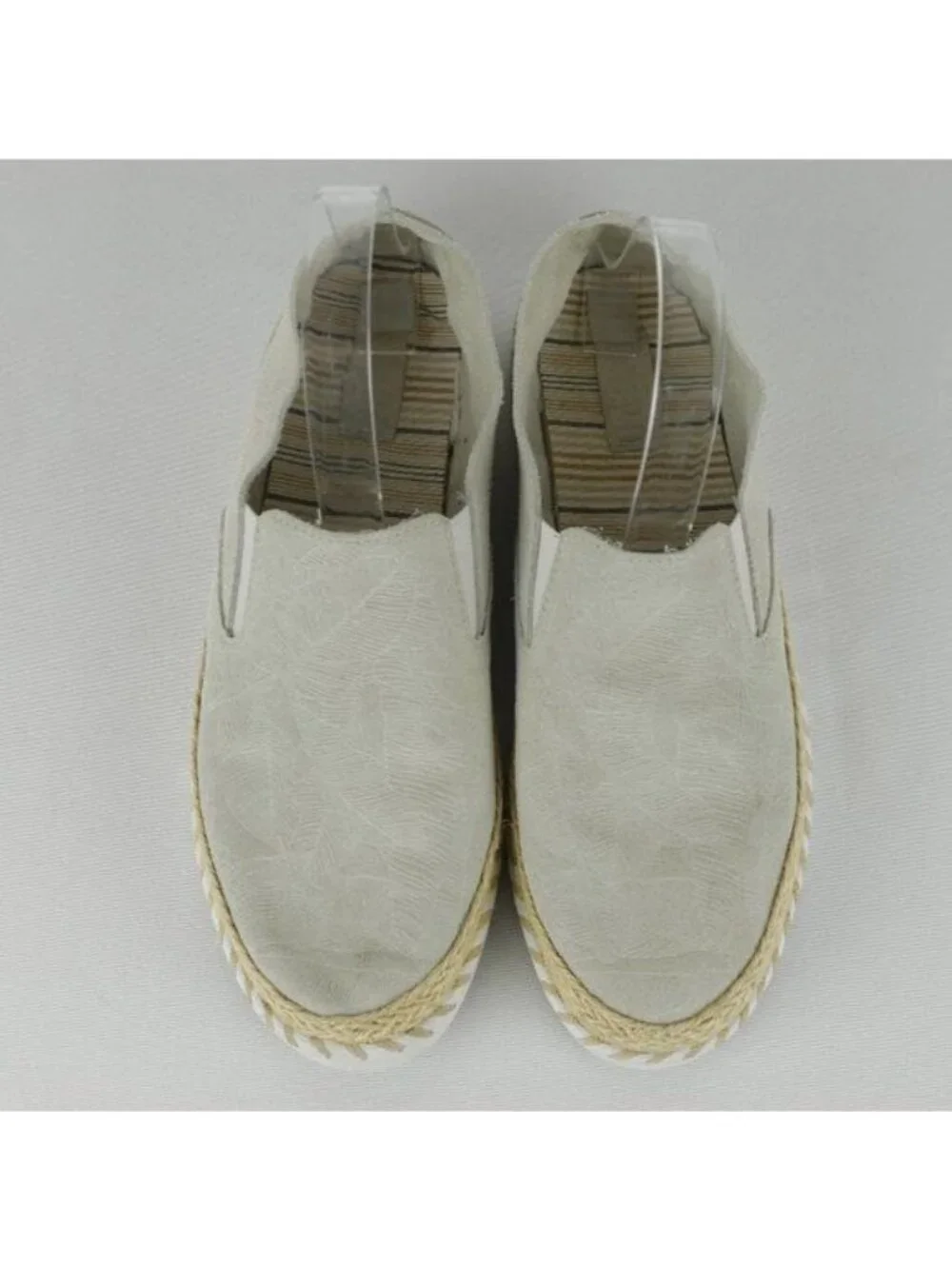 Crevo Skyla Palm Women's Size 10 Gray Suede Palm Leaf Slip On Flat Loafers